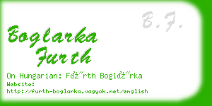 boglarka furth business card
